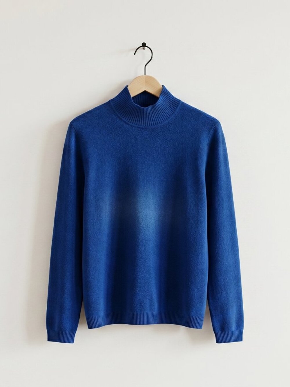 Lord & Taylor Navy Blue Two Ply Cashmere Mock Neck Sweater Size S